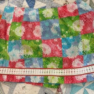 Lilly Pulitzer Patchwork Skirt - Size 12 - As Is (small stain see picture 2)
